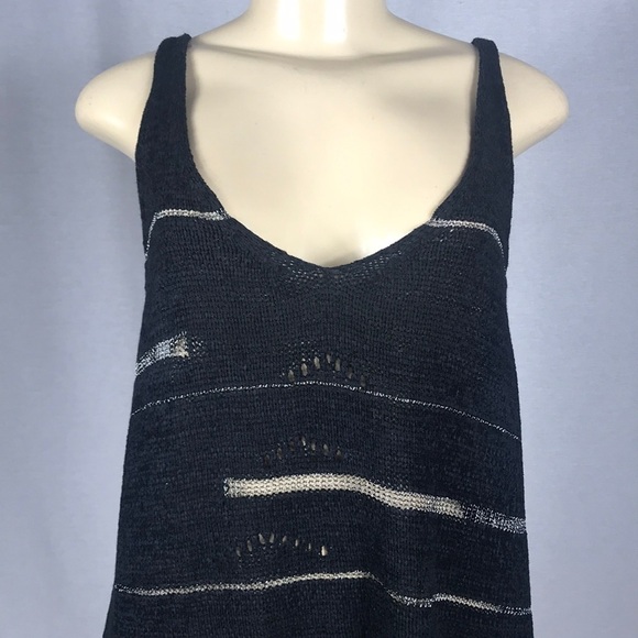 Junior Collection Black Shimmery Size 12 Sleeveless Knitted Cover Up Top. New - Picture 5 of 7